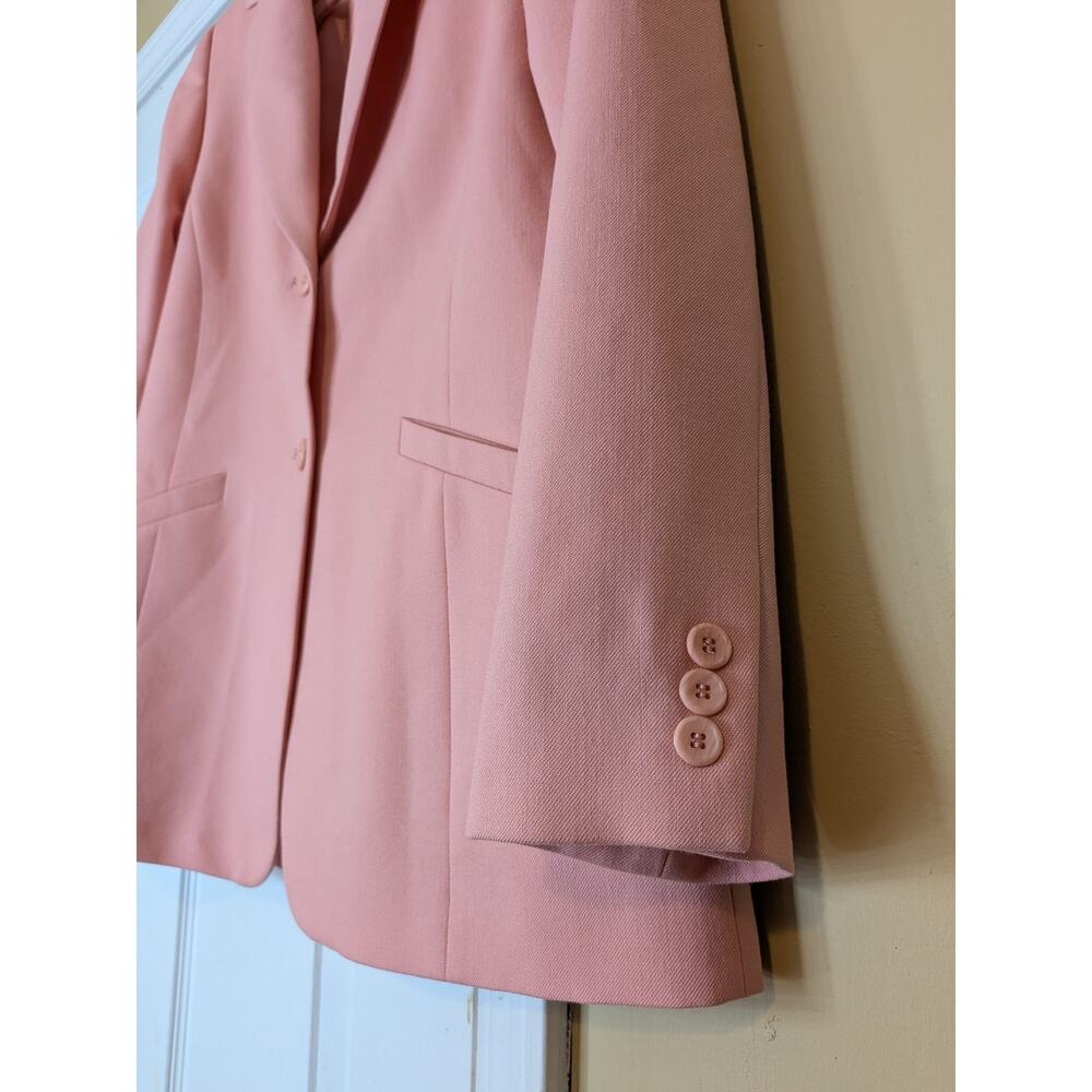 Vintage Pendleton Wool Blazer & Pastel Plaid Pleated Midi Skirt Suit Set Size 12 - Picture 4 of 9